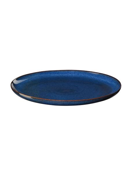 Snídaňové kameninové talíře Midnight, 6 ks, Kamenina, Tmavě modrá, Ø 21 cm, V 1 cm