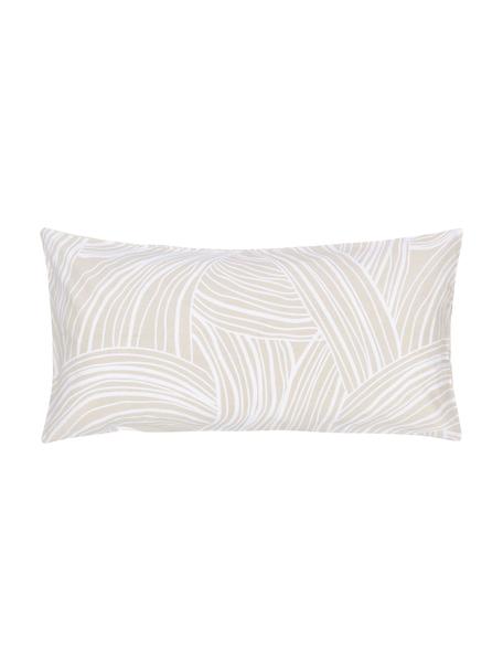 Poszewka na poduszkę z bawełny Korey, 2 szt., Beżowy, biały, S 40 x D 80 cm