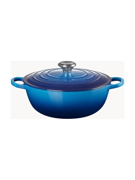 Braadpan La Marmite Signature Collection uit gietijzer, Geëmailleerd gietijzer, Blauwtinten, Ø 26 x H 14 cm