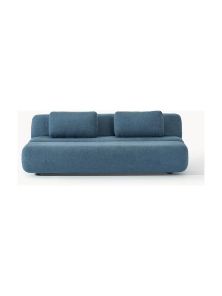 Teddy-Schlafsofa Caterpillar (3-Sitzer), Bezug: Teddy (100 % Polyester) D, Teddy Graublau, B 203 x T 128 cm