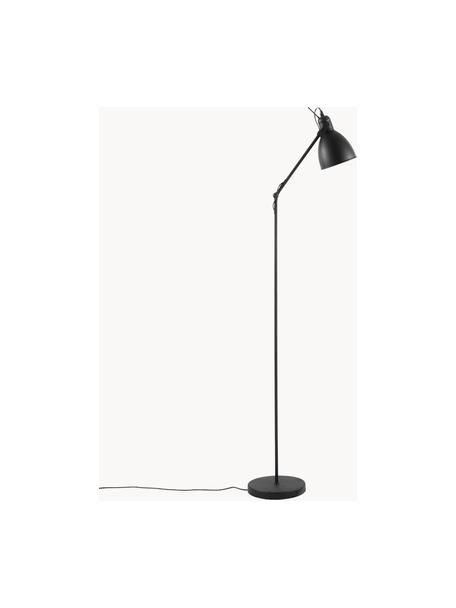 Lámpara de lectura Ethan, Pantalla: metal con pintura en polv, Cable: plástico, Negro, Ø 15 x Al 137 cm