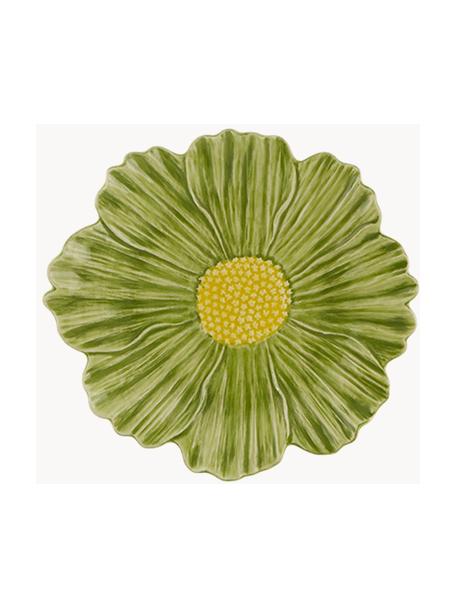 Platos postre Maria Flor, 2 uds., Cerámica de gres, Verde claro, amarillo claro, Ø 22 cm