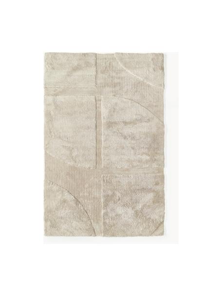 Načechraný koberec s vysokým vlasem a strukturovaným povrchem Jade, Béžová, Š 200 cm, D 300 cm (velikost L)
