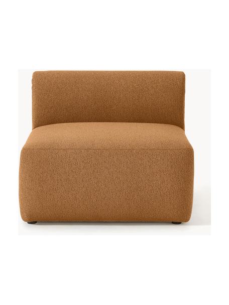 Moduł środkowy bouclé Sofia, Tapicerka: bouclé (100% poliester) D, Stelaż: drewno świerkowe z certyf, Nogi: tworzywo sztuczne, Jasnobrązowy bouclé, S 87 x G 103 cm