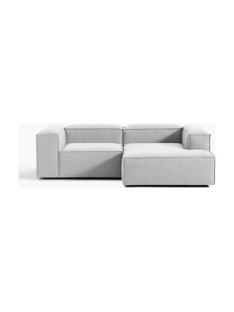 Modulares Ecksofa Lennon, Bezug: 100 % Polyester Der strap, Gestell: Massives Kiefernholz, Spe, Füße: Kunststoff Dieses Produkt, Webstoff Grau, B 238 x T 180 cm, Eckteil rechts