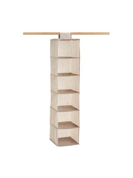 Organizer wiszący Stripes, 100% polipropylen (polar), tektura, Beżowy, kremowobiały, S 30 x W 129 cm