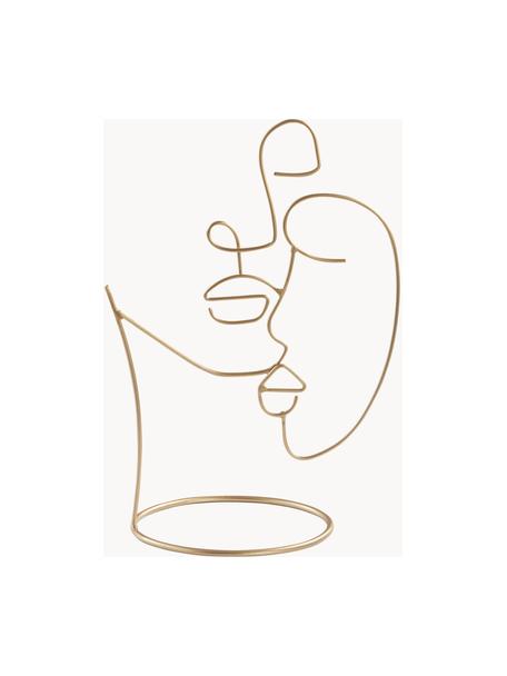 Decoratief object Halo, Gecoat metaal, Messingkleurig, B 19 x H 28 cm