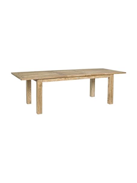 Rozkladací záhradný stôl z recyklovaného tíkového dreva Montevideo, 200-260 x H 100 cm, Svetlohnedá, Š 200 - 260 x H 100 cm
