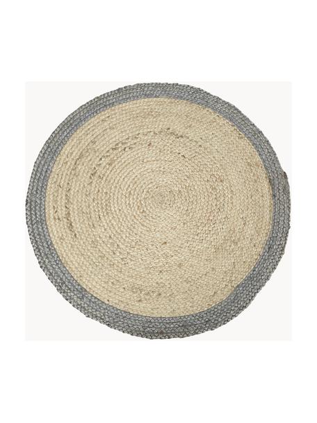 Alfombra redonda artesanal de yute Shanta, 100% yute

Como las alfombras de yute son ásperas al tacto, son menos adecuadas para el contacto directo con la piel., Beige, gris, Ø 100 cm (Tamaño XS)