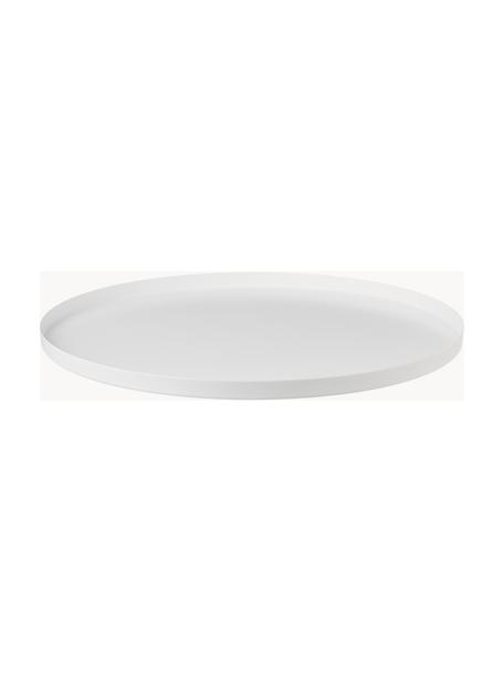 Rundes Deko-Tablett Circle, Edelstahl, pulverbeschichtet, Weiß, matt, Ø 40 cm