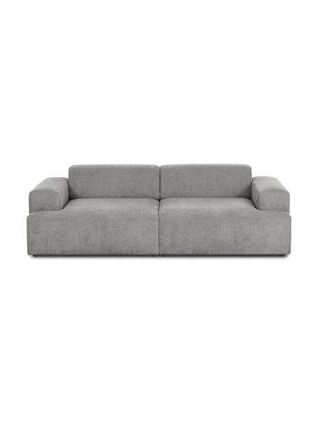 Cord-Sofa Melva (3-Sitzer) in Grau, Bezug: Cord (92% Polyester, 8% P, Gestell: Massives Kiefernholz, FSC, Cord Grau, B 238 x T 101 cm