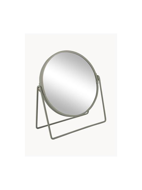 Ronde make-up spiegel Enlarge met vergroting, Lijst: kunststof, Saliegroen, B 19 x H 21 cm