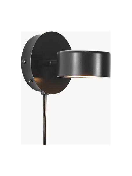 Kleine Dimmbare LED-Wandleuchte Clyde, Lampenschirm: Metall, beschichtet, Schwarz, B 10 x T 13 cm