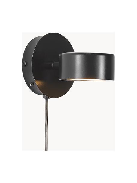 Malá stmievateľná nástenná LED lampa Clyde, Čierna, Š 10 x H 13 cm
