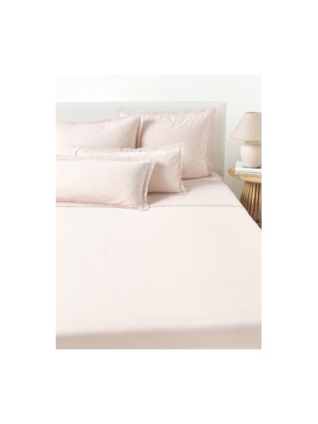 Sábana encimera de algodón Adoria, Rosa claro, Cama 90 cm (180 x 280 cm)