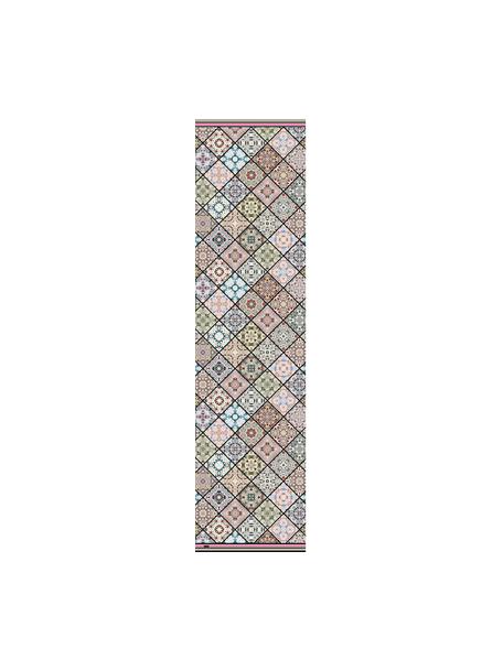 Tappetino antiscivolo in vinile con stampa colorata Aylin, Vinile riciclabile, Multicolore, Larg. 65 x Lung. 255 cm