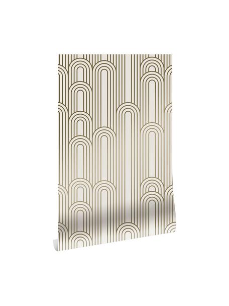 Tapete Lines in Goldfarben, Vlies, Beige, Goldfarben, B 100 x H 280 cm