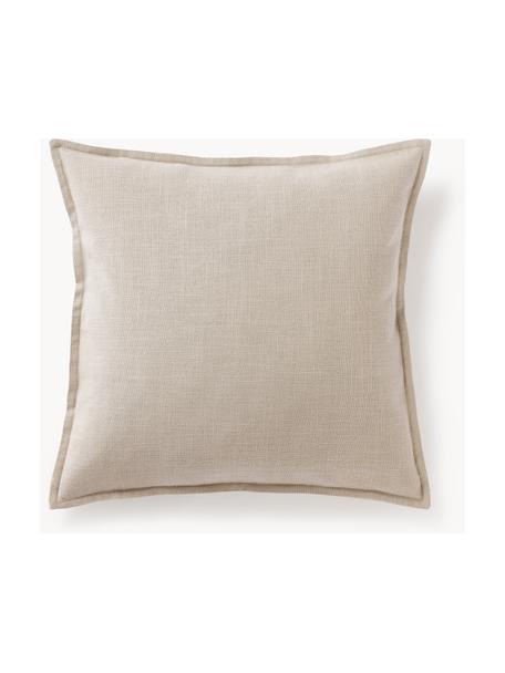 Baumwoll-Kissenhülle Vicky, 100 % Baumwolle, Beige, B 60 x L 60 cm