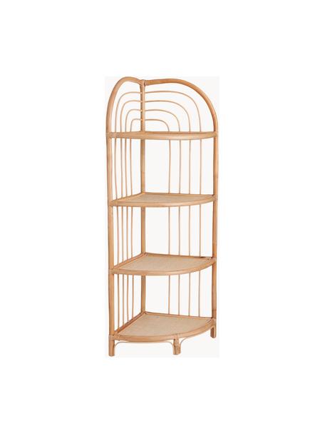 Regał narożny z rattanu Kantha, Rattan, Jasny brązowy, S 56 x W 122 cm