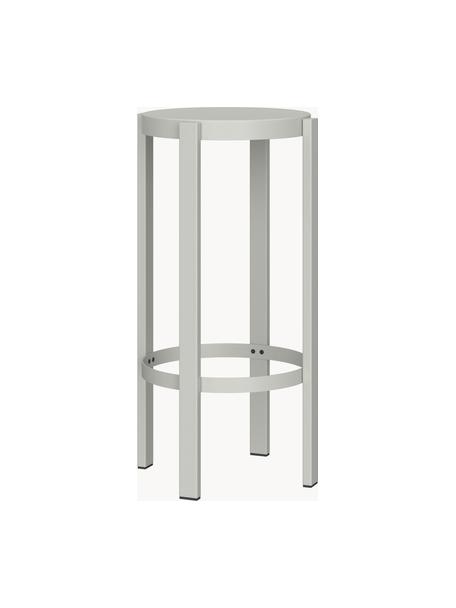 Tabouret de bar en métal Doon, haut. 75 cm, Acier, revêtement par poudre, Gris clair, Ø 35 x haut. 75 cm