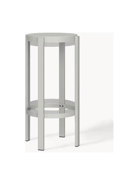 Tabouret de bar en métal Doon, haut. 75 cm, Acier, revêtement par poudre, Gris clair, Ø 35 x haut. 75 cm