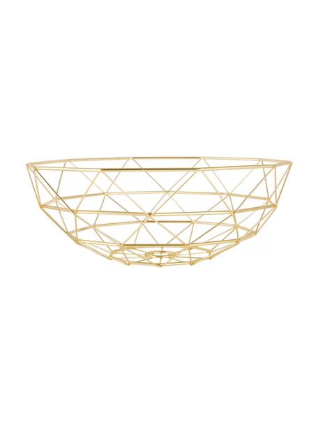 Skladovací koš Diamond Cut, Kov, Zlatá, Ø 35 cm, V 13 cm