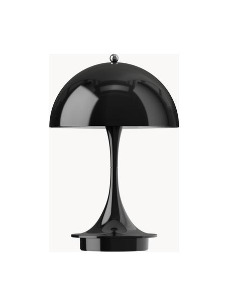 Mobilna lampa stołowa LED z funkcją przyciemniania Panthella, W 24 cm, Tworzywo sztuczne, Czarne tworzywo sztuczne, Ø 16 x W 24 cm