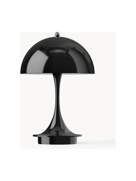 Mobilna lampa stołowa LED z funkcją przyciemniania Panthella, W 24 cm, Tworzywo sztuczne, Czarne tworzywo sztuczne, Ø 16 x W 24 cm