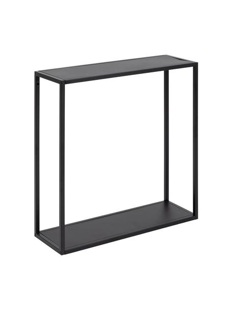 Mensola da parete in metallo Neptun, Metallo verniciato a polvere, Nero, Larg. 60 x Alt. 60 cm