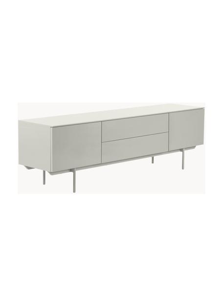 TV stolek s dvířky Elyn, Greige, lesklá, Š 180 cm, V 55 cm