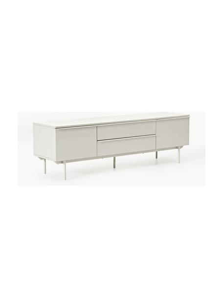 Credenza bassa in legno Elona, Beige chiaro lucido, Larg. 180 x Alt. 55 cm