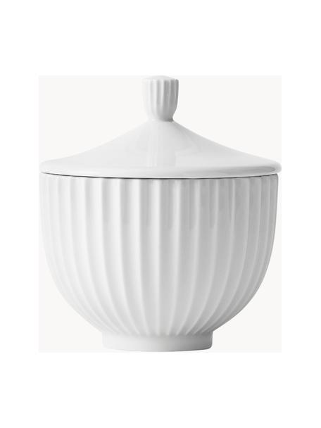 Bombonera de porcelana Lyngby, tamaños diferentes, Porcelana, Blanco, Ø 10 x Al 12 cm