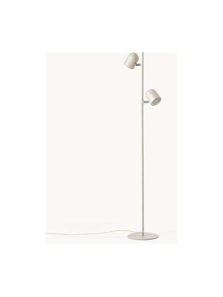 Metall-Stehlampe Almo, Hellbeige, H 137 cm