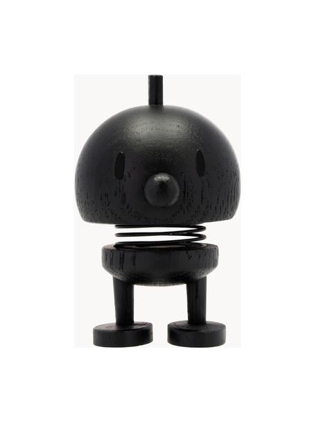 Decoratief object Bumble, verschillende formaten, Gelakt eikenhout, Zwart, Ø 5 x H 8 cm