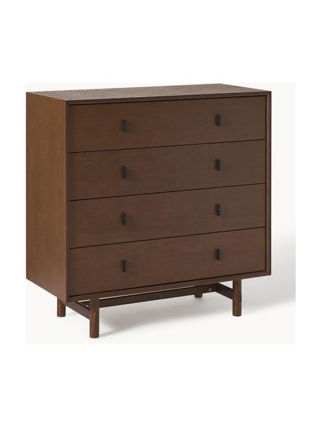 Commode en bois de chêne Diana, Bois foncé, larg. 100 x haut. 100 cm