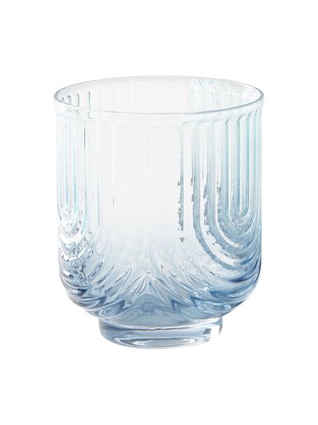 Bicchiere acqua con sfumatura blu/trasparente Imani 4 pz, Vetro, Blu, trasparente, Ø 9 x Alt. 10 cm, 400 ml