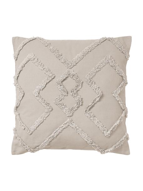 Povlak na polštář z bavlněného perkálu s všívaným vzorem Faith, 100 % bavlna, Béžová, Š 50 cm, D 50 cm