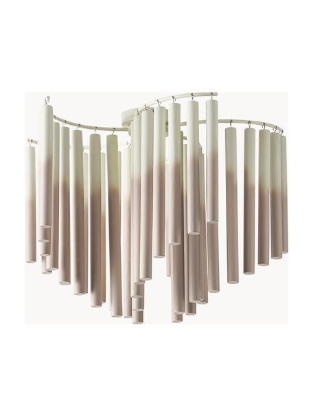 Plafoniera di design Coralie, Paralume: 100 % legno di frassino, Bianco, beige, Ø 12 x Alt. 45 cm