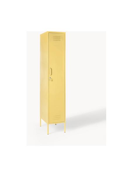 Armadietto piccolo The Skinny, Acciaio verniciato a polvere, Giallo chiaro, Larg. 35 x Alt. 183 cm