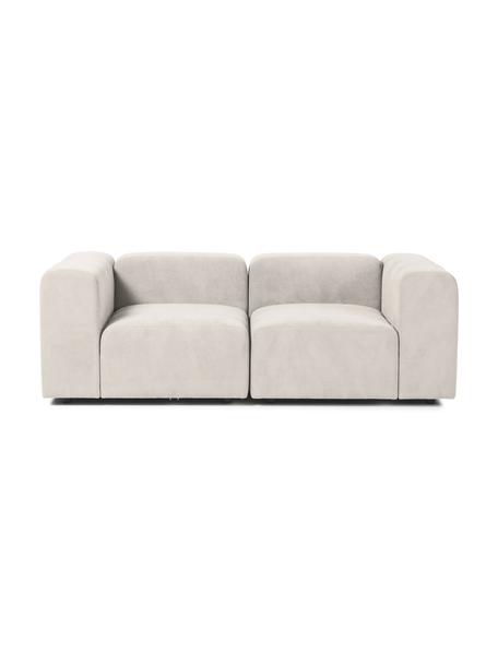 Modulares Sofa Lena (3-Sitzer) in Cremeweiss, Bezug: Webstoff (88% Polyester, , Gestell: Kiefernholz, Schichtholz,, Webstoff Weiss, B 209 cm x T 106 cm