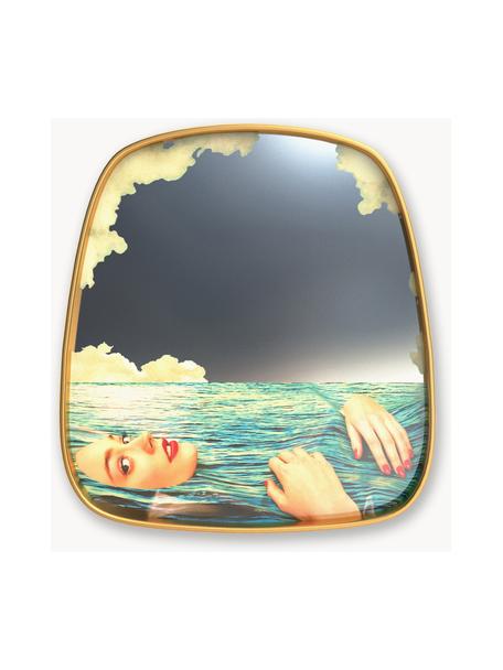 Wandspiegel Sea Girl, Spiegelfläche: Spiegelglas, Rahmen: Mitteldichte Holzfaserpla, Sea Girl, B 54 x H 59 cm