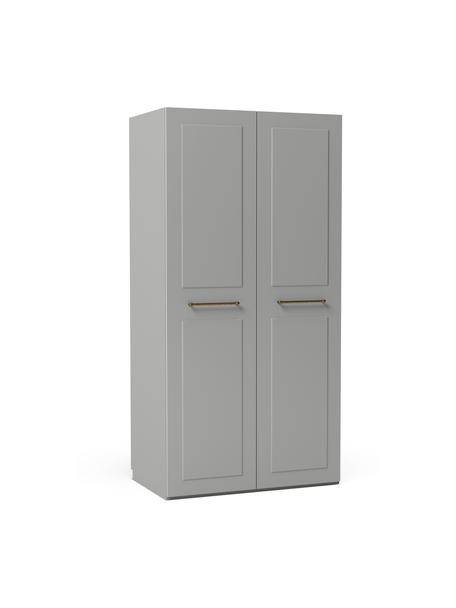 Modulární skříň s otočnými dveřmi Charlotte, šířka 100 cm, více variant, Dřevo, šedě lakované, Interiér Basic, V 200 cm