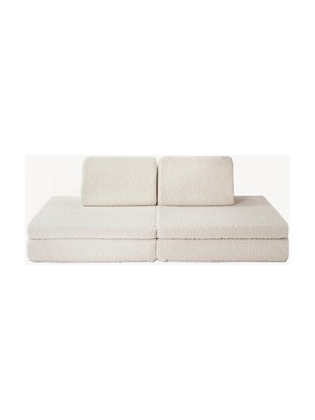 Modulares Kinder-Spielsofa Mila aus Teddy, handgefertigt, Bezug: Teddy (100 % Polyester) D, Teddy Hellbeige, B 168 x T 84 cm