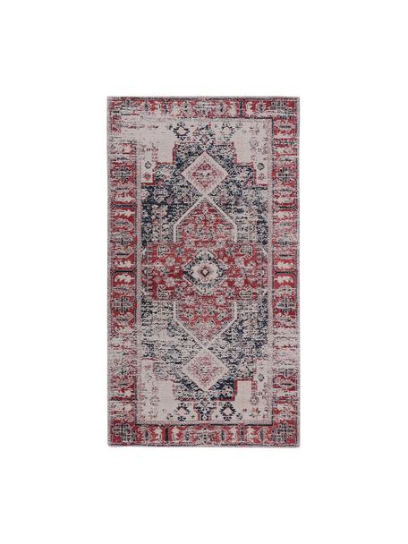 Žinylkový koberec ve vintage stylu Toulouse, Odstíny červené a modré, Š 120 cm, D 180 cm (velikost S)