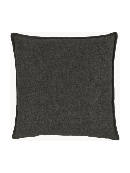 Poduszka Lennon, Tapicerka: 100% poliester, Antracytowy, S 60 x D 60 cm