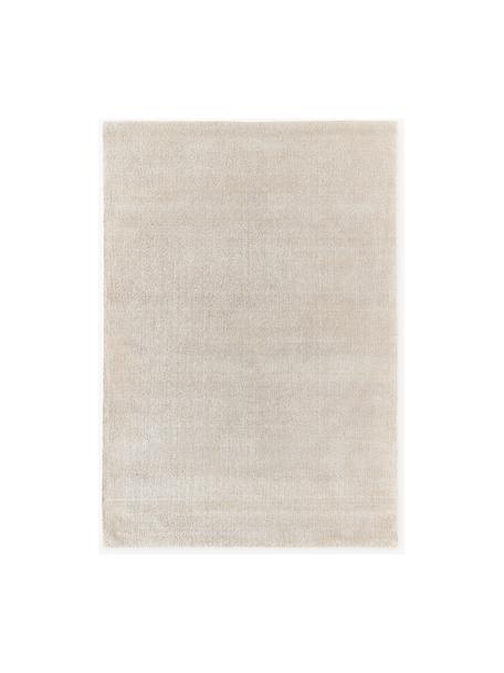 Handgewebter Kurzflor-Teppich Ainsley, 60 % Polyester, GRS-zertifiziert
40 % Wolle, Hellbeige, B 160 x L 230 cm (Größe M)