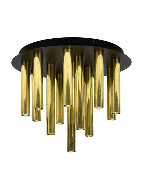 Plafón glamour Gocce, Pantalla: metal recubierto, Anclaje: metal recubierto, Negro, dorado, An 35 x Al 29 cm
