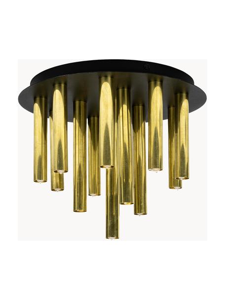 Plafón glamour Gocce, Pantalla: metal recubierto, Anclaje: metal recubierto, Negro, dorado, An 35 x Al 29 cm