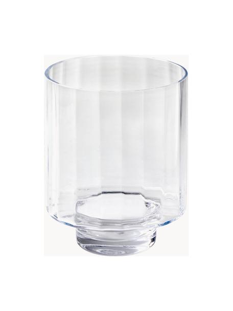 Mundgeblasenes Windlicht Tagliare, H 25 cm, Glas, Transparent, Ø 20 x H 25 cm