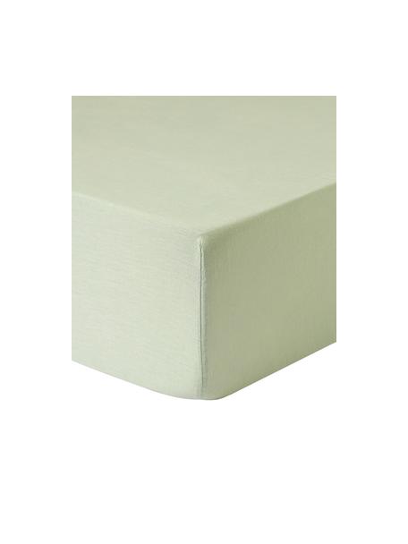 Sábana bajera de lino lavado Airy, 100% lino
Densidad de hilo 110 TC, calidad estándar

Las prendas de lino tienen una buena capacidad de transpirabilidad, además su alta resistencia a la abrasión hace que el lino sea muy duradero. El lino es un material refrescante, absorbe la humedad intercambiandola con el ambiente, se seca muy rápido y tiene un agradable efecto refrescante para las noches de verano. 

El material utilizado para este producto ha sido probado contra sustancias nocivas y está certificado según el STANDARD 100 por OEKO-TEX®, 15.HIN.65948, HOHENSTEIN HTTI., Verde claro, Cama 90 cm (90 x 200 x 25 cm)